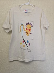 Vintage HANES Single Stitch Blank T-Shirt sz M Youth 50/50 SALVADOR DALI 1993 - Picture 1 of 11