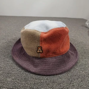 Teddy Fresh Hat Bucket Fitted Mens Large Colorblock Terry Bear Patch Multi Color - Picture 1 of 8