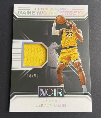LeBron James 2024-25 Panini Noir Game Night Jerseys GU Patch 90/99 #GNJ-LBJ - Image 1 of 2