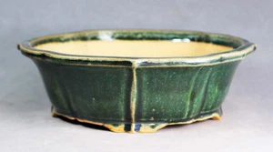 Tokoname Ken-Mokko-shape Bonsai Pot by Shibakatsu, #F-50G, 192*175*60mm - Picture 1 of 8