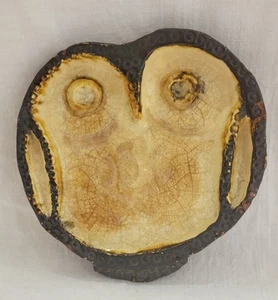 Glazed Owl Plaque MCM Or Spoon Rest - Picture 1 of 8