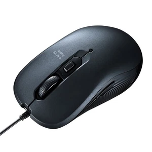 Wired USB Mouse, Blue LED, 5-button, Symmetrical, Medium, Gunmetal, MA-BL114GM - Picture 1 of 9