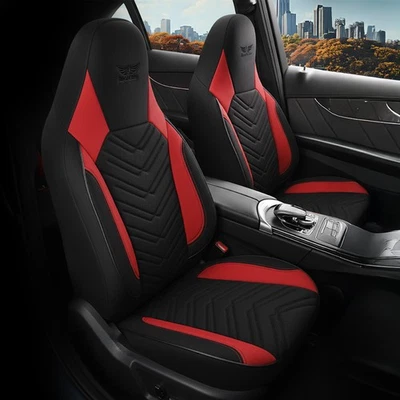 Seat Covers Suitable A for Subaru Justy Black Red 1255P012 - Image 1 of 4