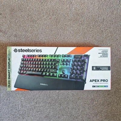 Steelseries Apex Pro  Gaming Keyboard Rgb Aluminium Adjustable Mechanical - Image 1 of 4
