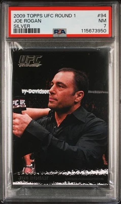 2009 Topps UFC Round 1 #94 Joe Rogan Silver Rookie Card RC /288 PSA 7 - Image 1 of 2