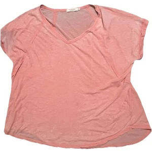 Mododoc Los Angeles Women’s  Pink Sheer Short Sleeve Shirt Size XL - Picture 1 of 5