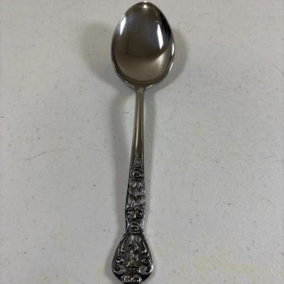 "Cuchara para servir cubiertos de acero inoxidable MSI VERSAILLES brillante floral 8"" Japón" Foto 1 de 4