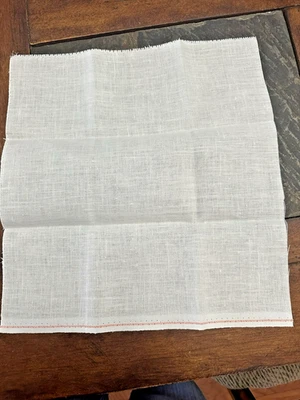 Zweigart 32 count ANTIQUE WHITE  linen 13 X 13 " cross stitch needlework - Image 1 of 4