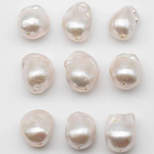 White Baroque Pearl Huge Size from 14x15mm up to 18x23mm Freshwater Flameball P - Picture 1 of 12