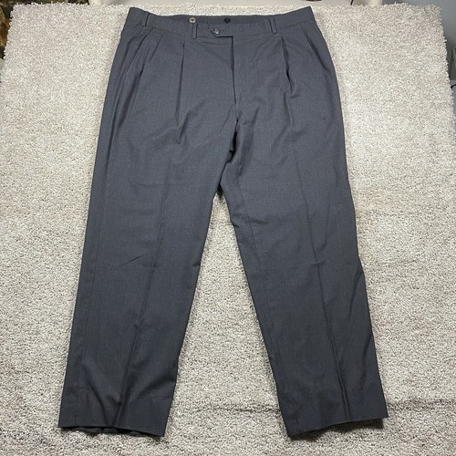 Pantaloni eleganti vintage Burberrys uomo 40x30 Loro Piana lana neri pantaloni pieghettati