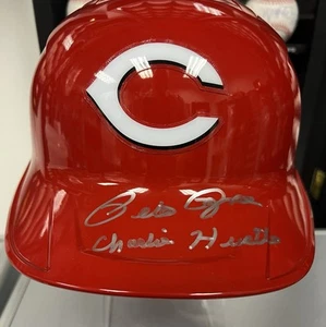 Pete Rose Autographed Cincinnati Reds MLB Helmet inscribed "Charlie Hustle" - Picture 1 of 10