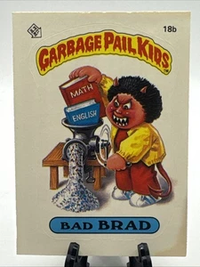 1985 Topps Garbage Pail Kids Bad Brad #18b Series 1 Matte - Picture 1 of 2