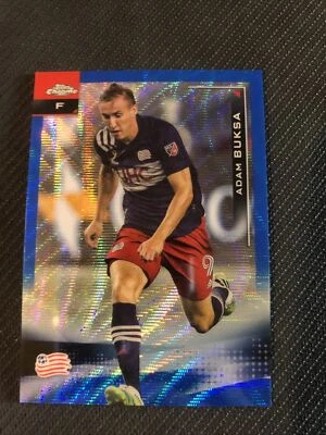 2021 Topps Chrome MLS Blue Wave Refractor /199 Adam Buksa #66 New England  - Image 1 of 2