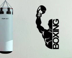 Boxing Quote Sports Winner Gym Inspired Home Wall Art Decal Vinyl Sticker - Picture 1 of 5