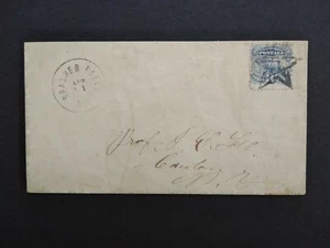 NY: Brasher Falls 1869 (ca.) #114 Abdeckung, Fancy Star Cancel, St. Lawrence Co - Bild 1 von 2