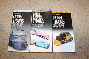 3 Greenberg Lionel Trains Pocket Guides 2013 2014 2016 - Picture 1 of 2