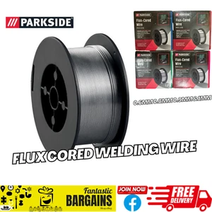 Parkside Fülldraht Schweißdraht Gaslos Stahl Mig 0,6 mm 0,8 mm 0,9 mm 1 mm - Bild 1 von 16