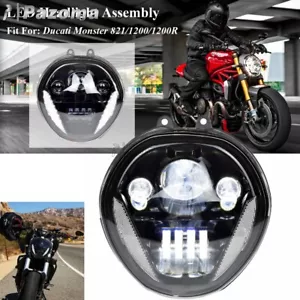 Motorcycle LED Headlight DRL Turn Signal For Ducati Monster 821/1200/1200S/1200R - Picture 1 of 10