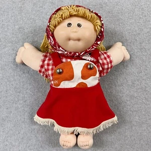 Vintage Cabbage Patch Kids Doll Farm Girl Blonde Hair Brown Eyes 12" 1987 Rare - Picture 1 of 13