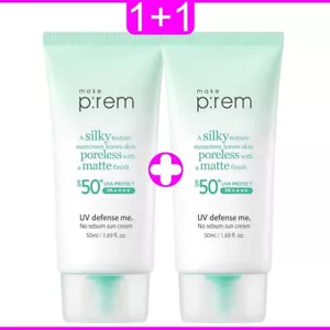 1+1 make prem sunscreen makeprem MAKE P:REM UV Defense Me No Sebum Sun Cream - Picture 1 of 7