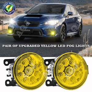 Pair Front Bumper Yellow LED Fog Light Driving Lamps For SUBARU ASCENT 2019-2022 - Picture 1 of 12