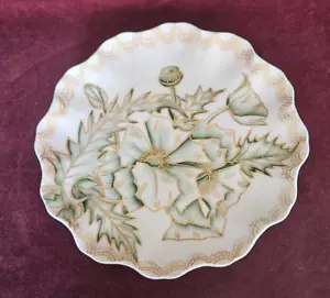 Jean Pouyat JPL France Scalloped Floral Plate Gold Moriage Pattern 9" - Picture 1 of 5