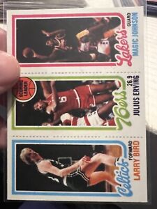 1980 Topps Larry Bird RC Magic Johnson RC⚡️FLAWLESS NOLVTY CARD⚡️Celtics Lakers