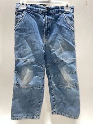 FADED GLORY Carpenter Denim Jeans Boy's Size 5T Elastic Waist - Изображение 1 из 3