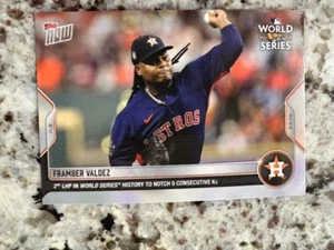 2022 TOPPS NOW WORLD SERIES CARD HOUSTON ASTROS FRAMBER VALDEZ #1156 5 STRAIT Ks - Picture 1 of 1