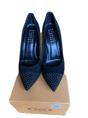 Zapatos de tacón Barneys New York de gamuza negros talla 7 Foto 1 de 4
