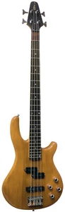 DESIGNKNALL - ELEKTROBASS E-BASS LOOONG SCALE - NATUR -MASERUNG- TRANSPARENT 10N - Bild 1 von 2