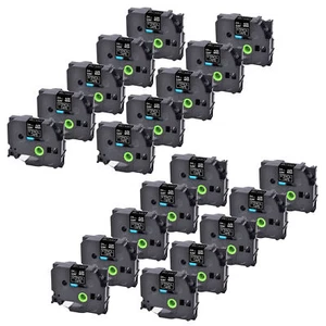 20x Cassette ruban pochoir étiqueteuse Compatible Brother STe-151 Ruban 24mm - Zdjęcie 1 z 5