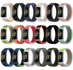 Watch Strap Band For Fitbit Charge 5 / Charge 6 Woven Nylon Fabric Braided - Picture 1 of 25