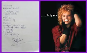 SHELLY WEST / DOTTIE Original handgeschriebenes Tagebuch/Textseite signiert/signiert - Bild 1 von 2