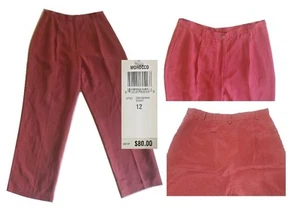CHARTER CLUB NEW $80 Pleated Front Zip Silk Lined Dress Pants Bottoms 12 L31 QCO - Picture 1 of 10