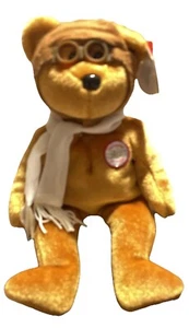 Bearon Ty Beanie Baby, 100 years of flight pilot tag airplane aviation plush - Picture 1 of 11
