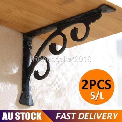 2pcs Shelf Bracket Heavy Duty Shelf Bracket Aluminum Alloy Wall Mountain Rack - image 1 of 4