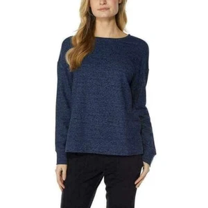 New 32 Degrees HEAT Women's Fleece Crew Neck Pullover Size X-Large Heather Blue - Picture 1 of 3