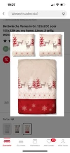 Biber Bettwäsche Weihnachtsbettwäsche Rot 155x220cm!!! NEU!!! - Bild 1 von 3