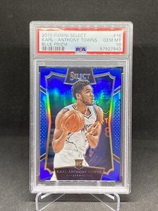 2015-16 Panini Select KARL-ANTHONY TOWNS Blue Prizm #/249 PSA 10 GEM MINT RC