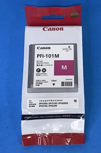 Cartuccia inchiostro magenta originale Canon PFI-101M nuova sigillata 09/2018 scadenza - Foto 1 di 3