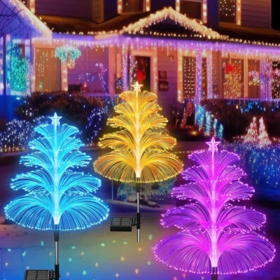 2PCS Garden Solar Fireworks Fairy String Lights LED Jellyfish Outdoor Stake Lamp - Image 1 of 4