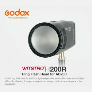 Godox H200R Ring Flash Head for AD200 AD200 Pro Pocket Flash Speedlite - Picture 1 of 10