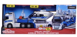 Majorette Polizei Grand Series Volvo Truck + Airbus Police Helikopter 213716000 - Bild 1 von 7