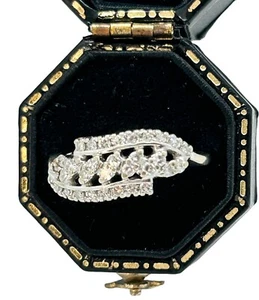 Vintage 1 Karat Diamant Ring 14 Karat Weißgold Ehering Größe 6 - Bild 1 von 9