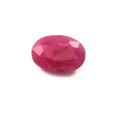 4.00 CT Johnson Mines Heated Natural CERTIFIED Ruby Oval Loose Gemstone Cut - Image 1 of 4