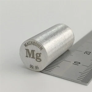 Magnesium Metal Rod 99.95% 10 diameterx20mm length Element Mg Specimen Varnished - Picture 1 of 3