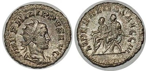 PHILIPPE II Antoninien LIBERALITAS AVGG III +249 ROME - Foto 1 di 1