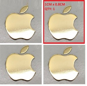 Apple Logo Decals Vinyl Stickers Gold Chrome Laptop PC iMac iPad iPhone MacBook