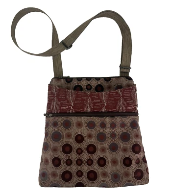 Bolso Bandolera Maruca Cartera Marrón Óxido Estampado de Lunares Hecho a Mano en Boulder Colorado Foto 1 de 4